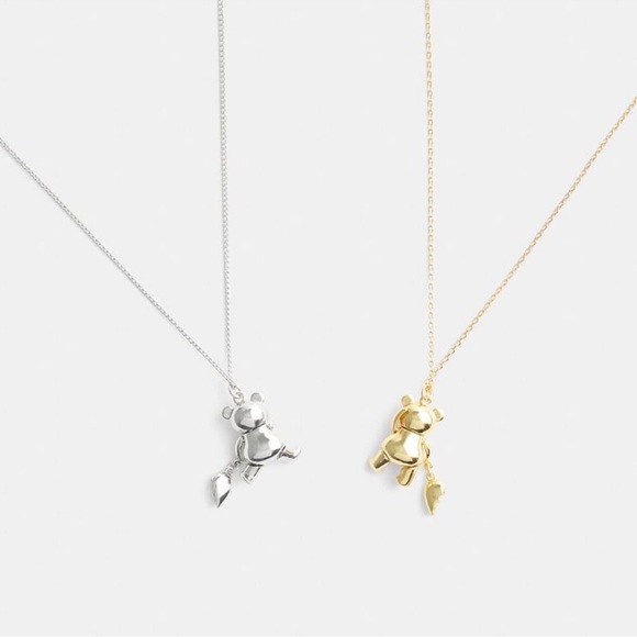 Teddy Bear Heart Friendship Necklace Set 🐻 - Picture 7 of 11